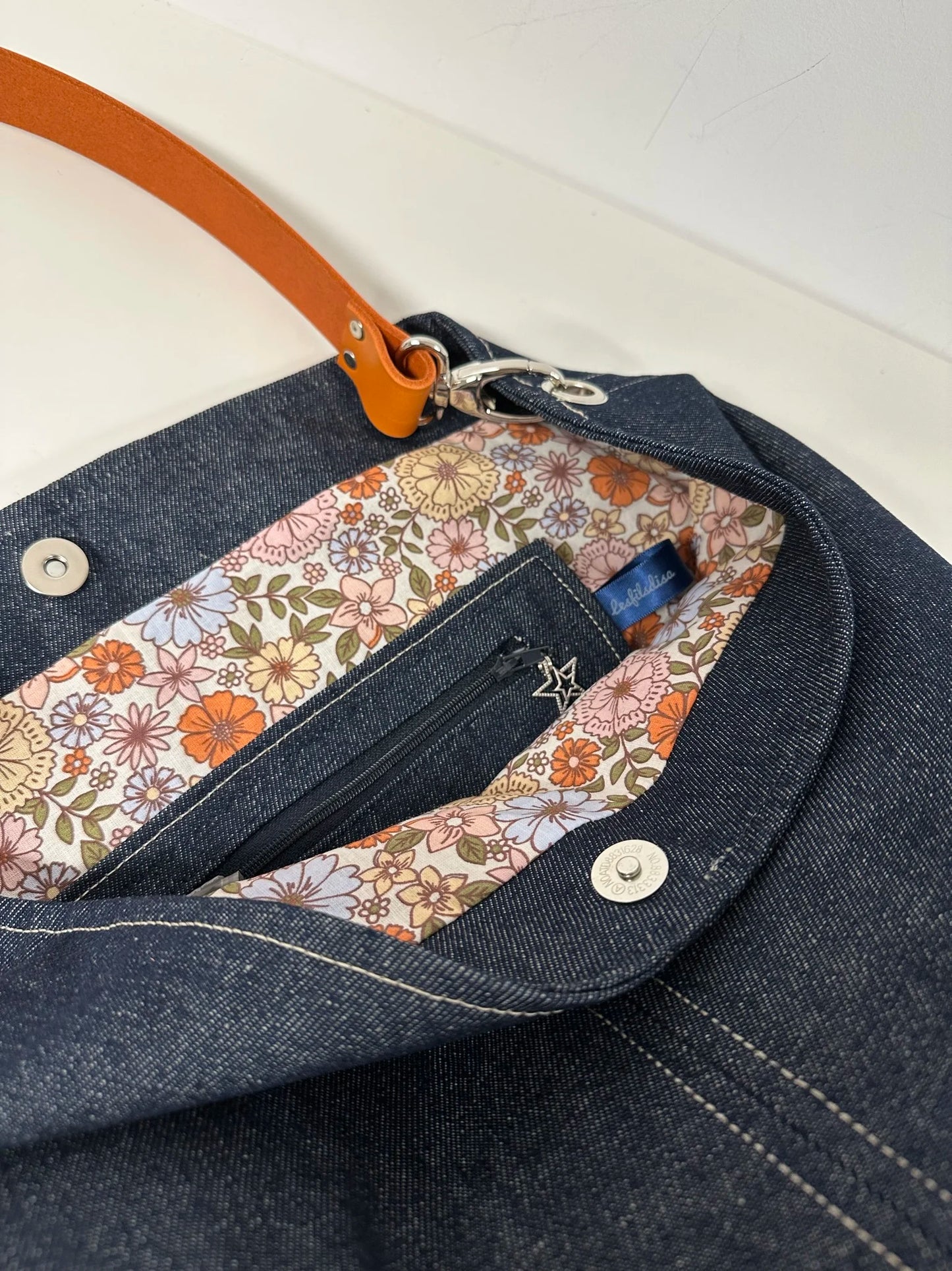 La poche zippée intérieure du sac hobo Lesfilsdisa