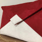 Sac pochette Isa rouge et ivoire sans paillettes