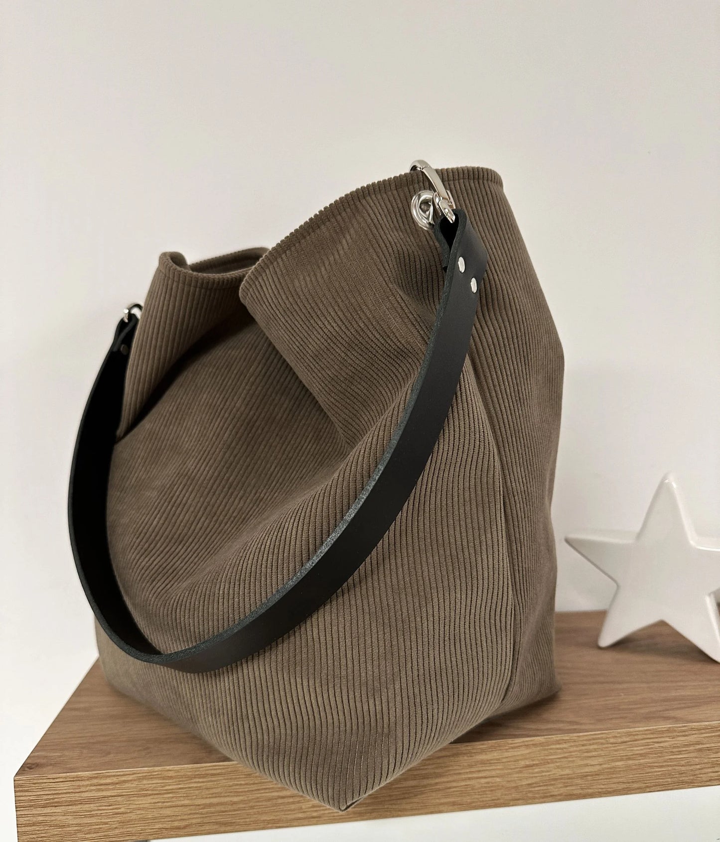 Grey suede hobo bag online