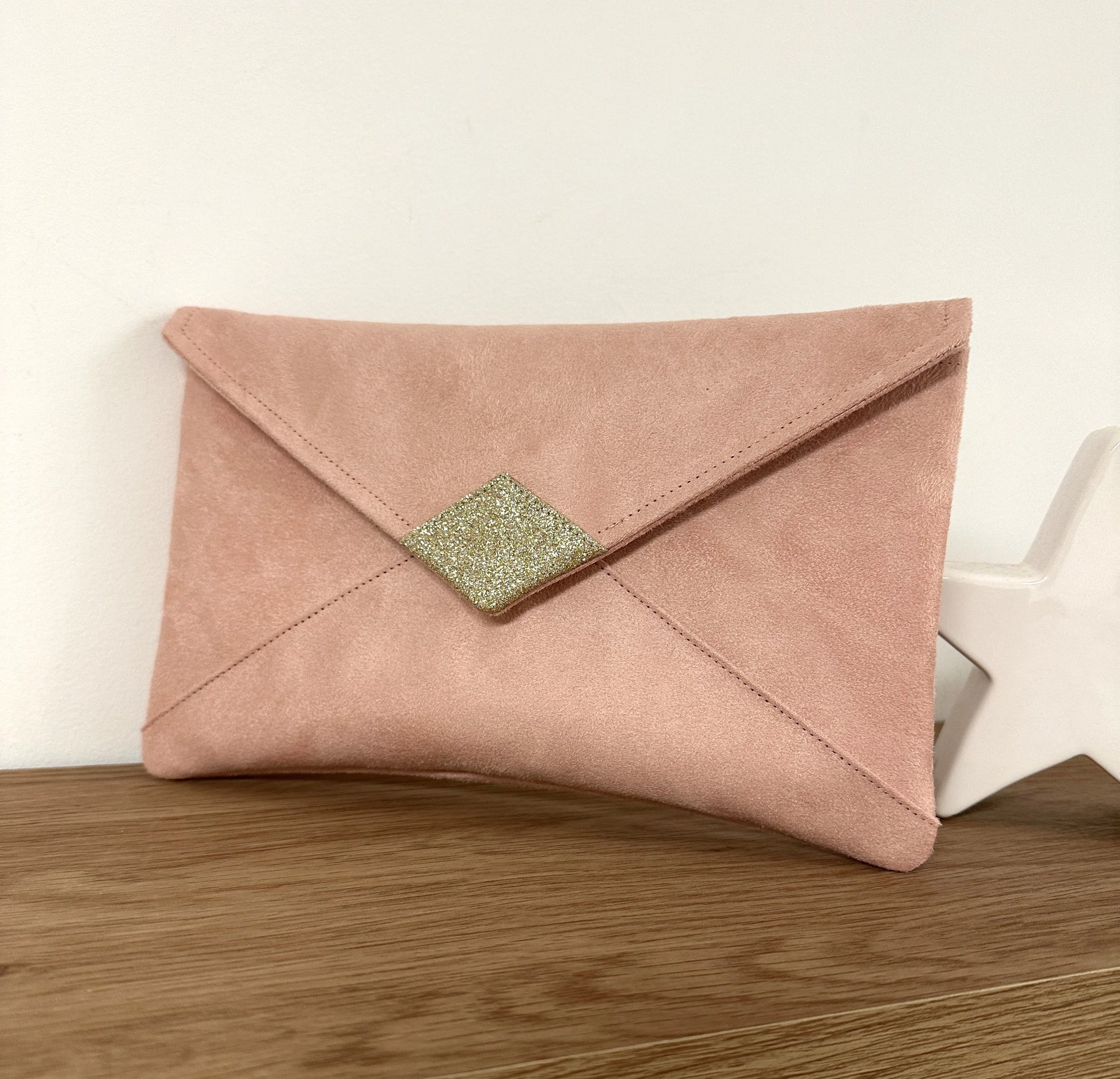 Sac Pochette Isa Rose Poudr Paillettes Lesfilsdisa