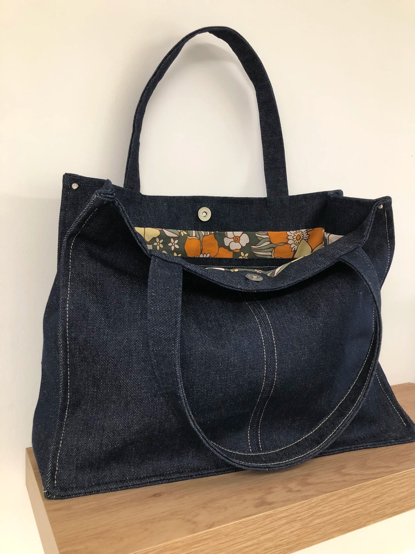 Le sac shopper denim, vue d'ensemble