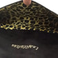 Sac pochette Isa noir et léopard à paillettes dorées