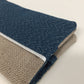 Porte-chéquier beige et bleu marine pailleté à liseré argenté