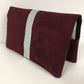 Burgundy checkbook holder with silver sequins