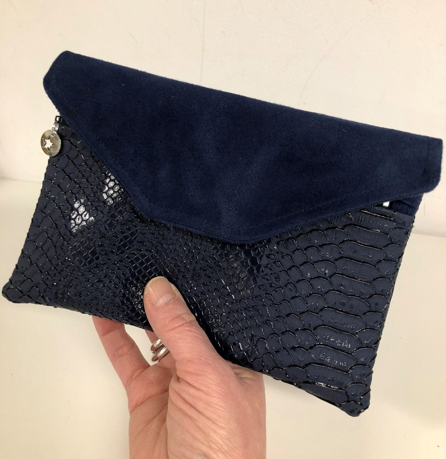 Navy reptile aspect bag companion