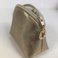 Small golden coin purse / Mini faux leather zipped pouch / Women's bag accessory / Small jewelry kit / Storage bars